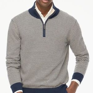 J. Crew Men's Striped Half-Zip Sweater New Size XL